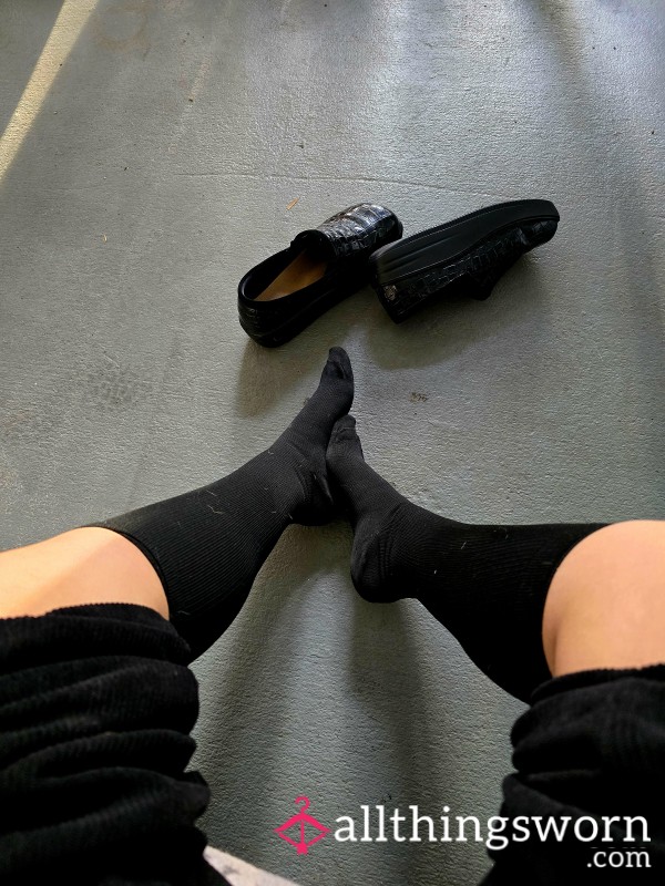 Black Knee High Compression Socks