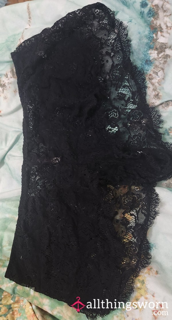 Black Lace Boy Shorts