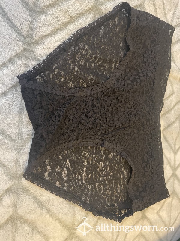 Black Lace Hipster Panties