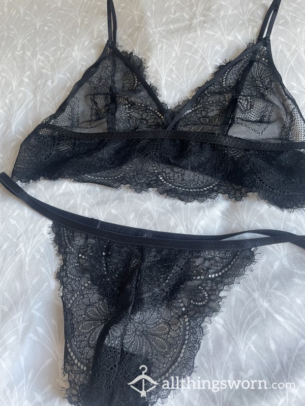 Black Lace Matching Set