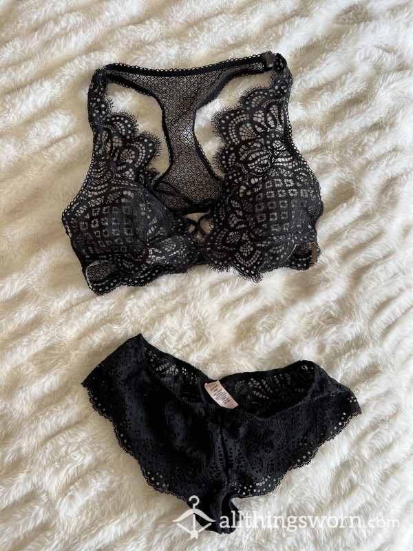 🖤🔥BLACK LACE SET [TOP + UNDERWARE ] 🖤🔥