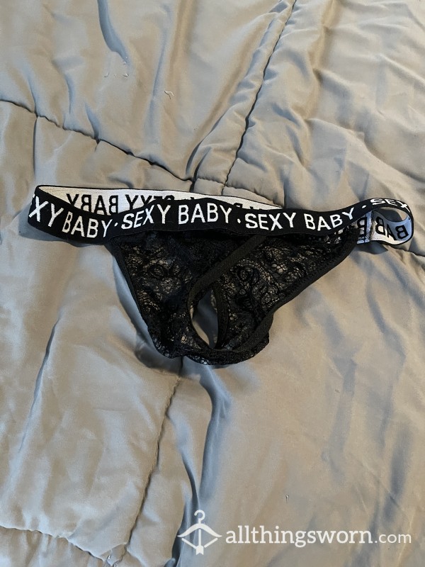 Black Lace S**y Baby Thong