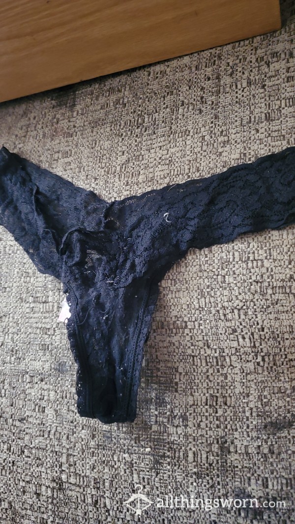 Black Lace Thong