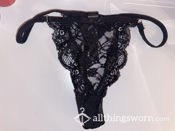 Black Lace Thong