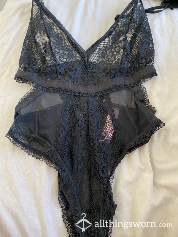 Black Lace/mesh Bodysuit