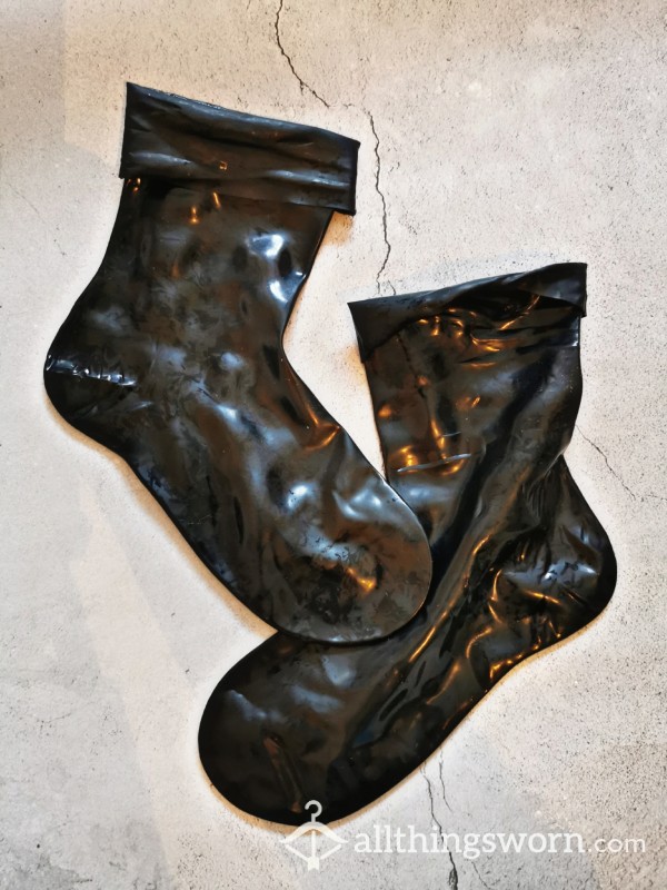 Black Latex Socks