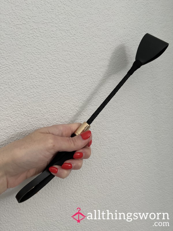 Black Leather Ball Slapper - Riding Crop 🐴