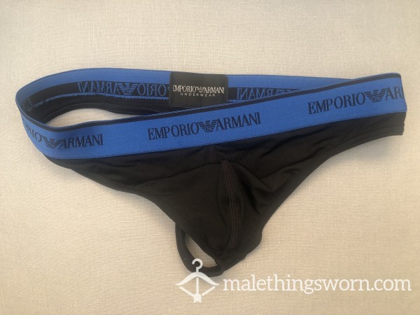 Black Mens Thong