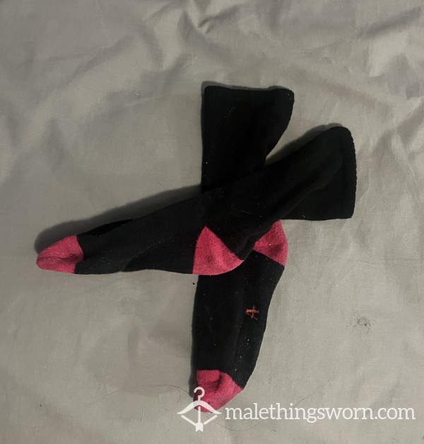 Black & Pink Tradie Socks