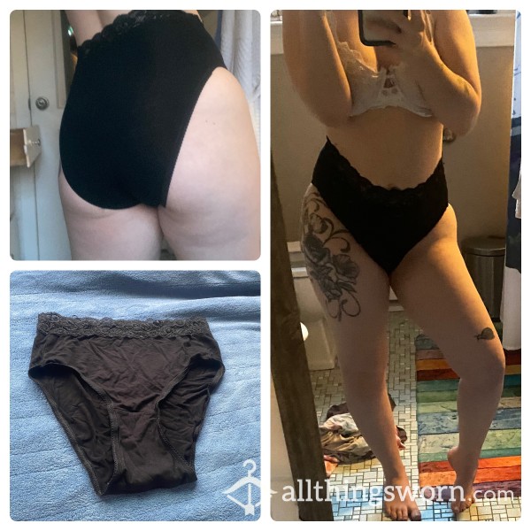 Black Postpartum Panties