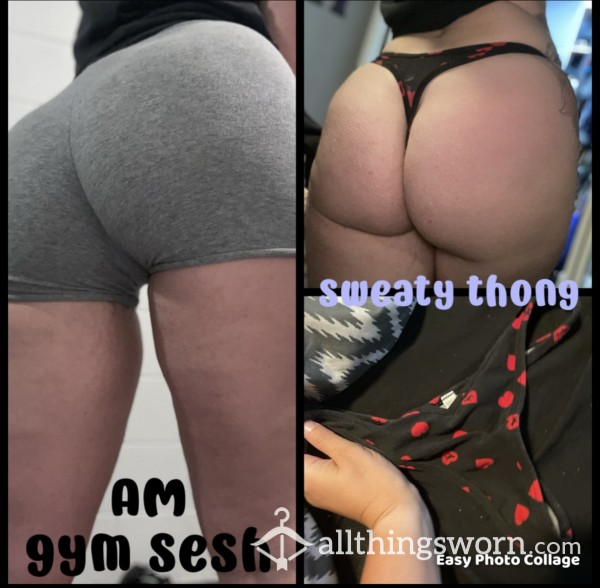 Black, Red Heart VS Thong