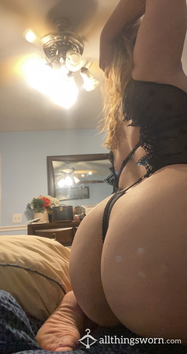 Black Set Worn All Night And While Masturbating