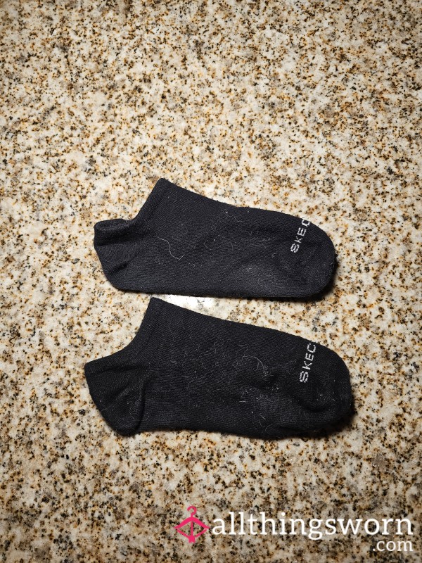 Black Sketchers Ankle Socks