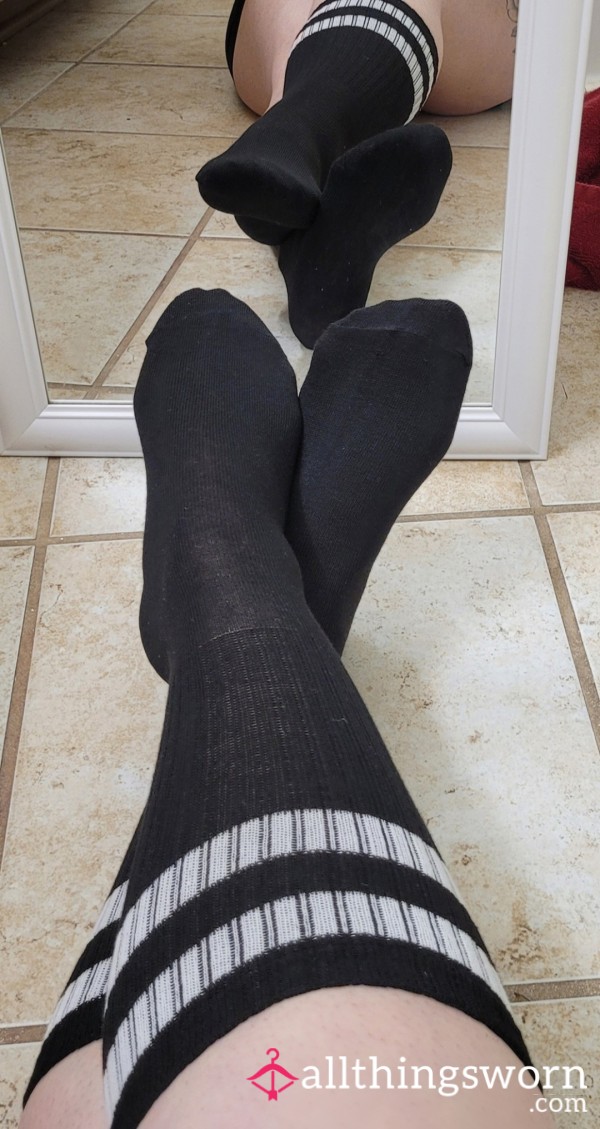 Black Socks With White Stripes