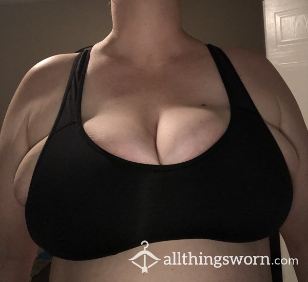 Too Small Black Sports Bra