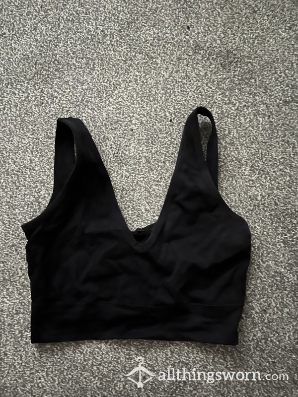 Black Sports Type Bra - Worn