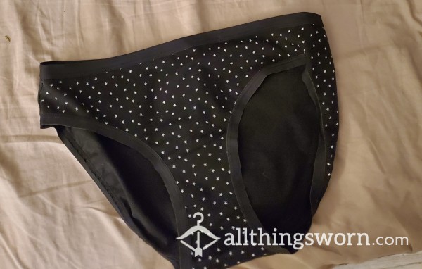 Black Starred Cotton Bikini