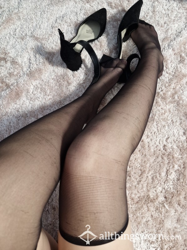 Black Stockings Worn For 1 Week To Work