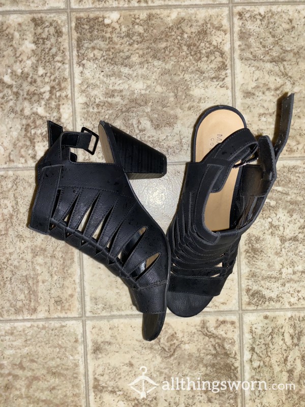 Black Strappy Heels