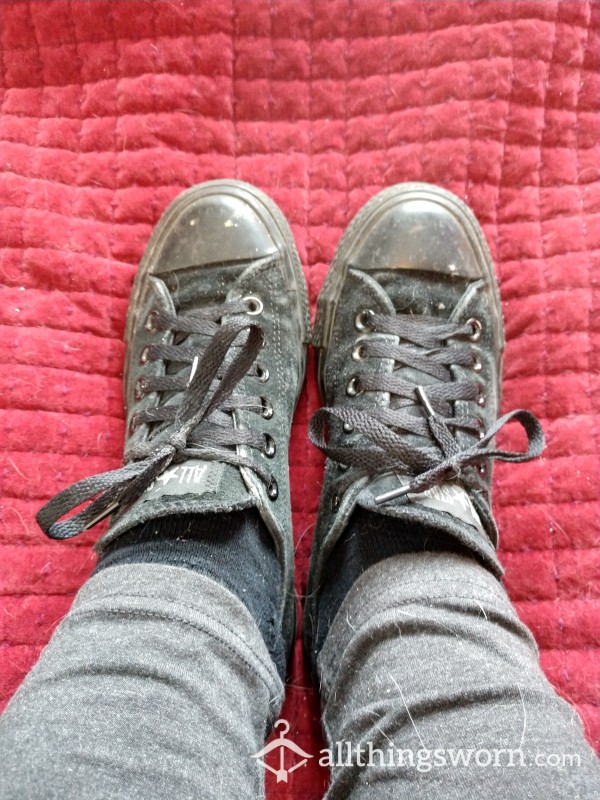 Black Suede Converse Chuck's