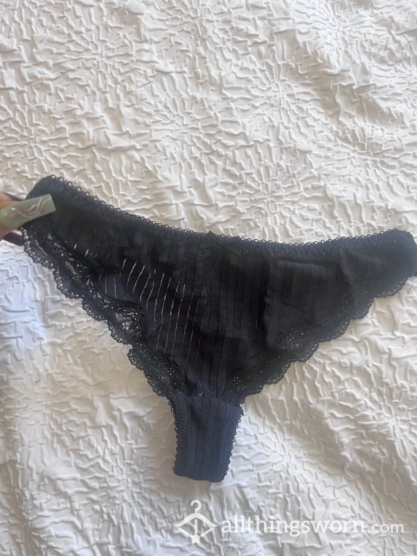 Black Thongs 24hours Worn