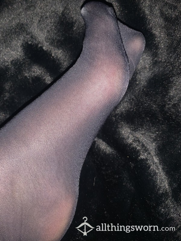 Black Well Worn Pantyhose 👠