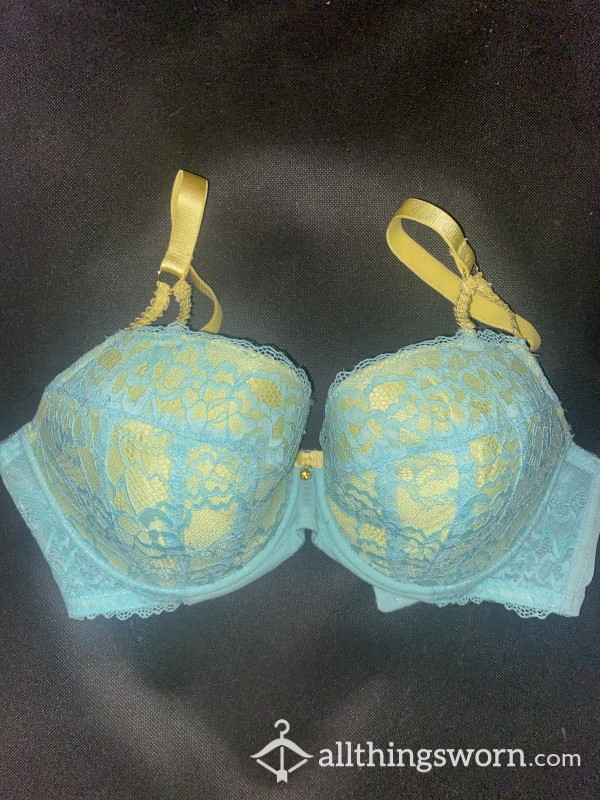 Blue And Yellow Bra