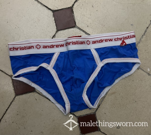 Blue Andrew Christian Briefs