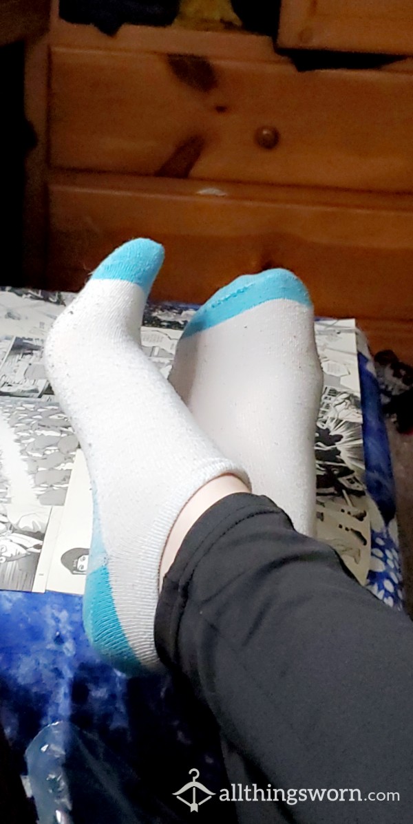 Blue Ankle Socks