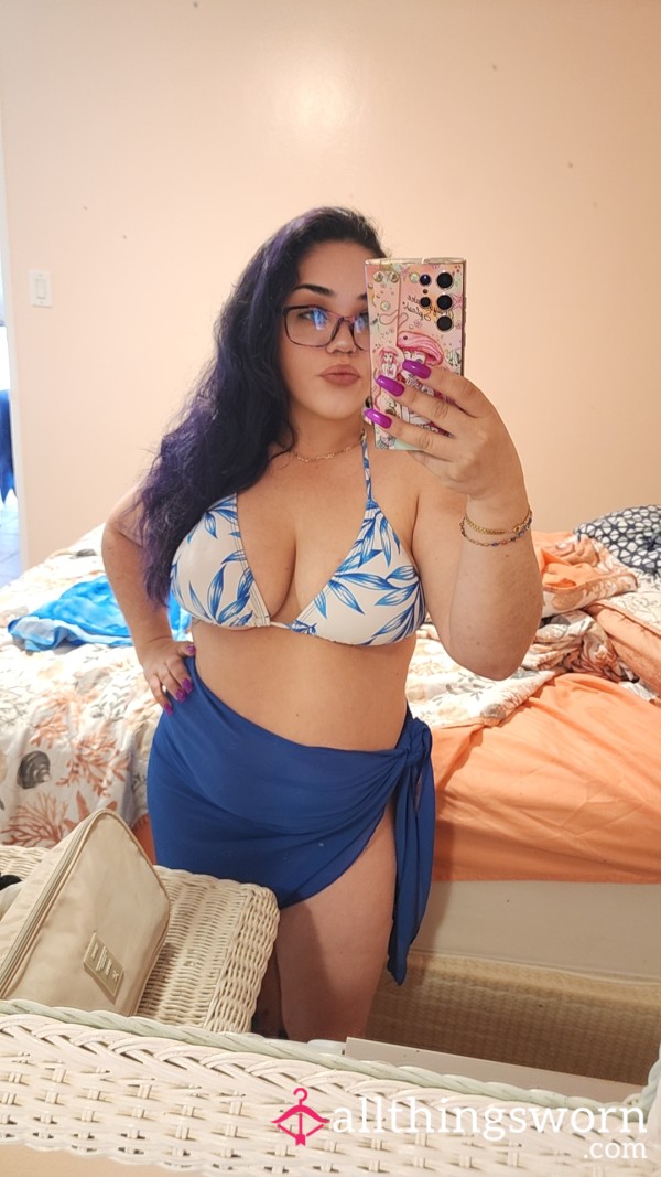 Blue Bikini With Skirt