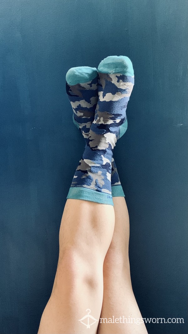 Blue Camo Socks