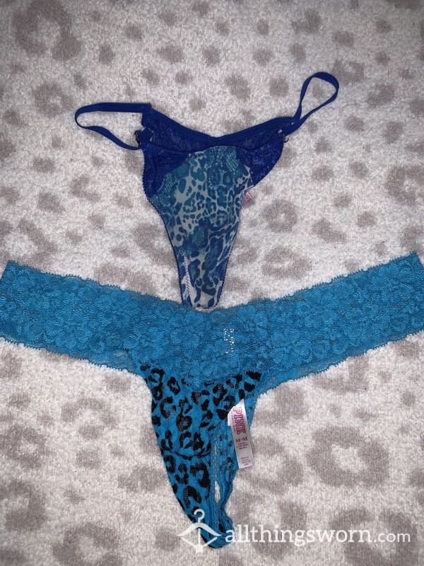 Blue Cheetah Print Thong Lot 🐆❤️‍🔥