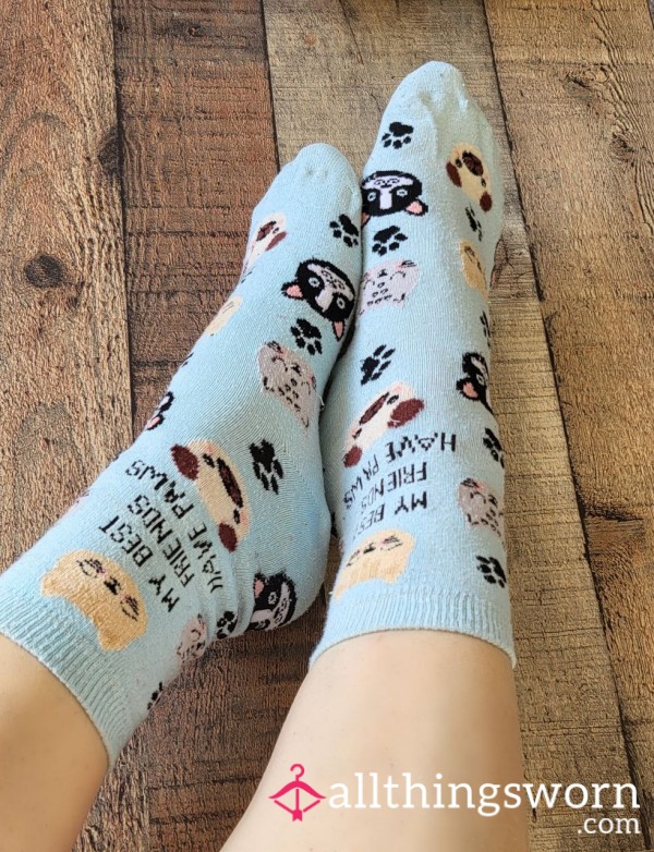 Blue Doggy Socks