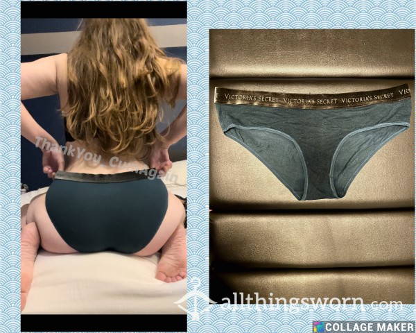 Blue Green Velvety Cheeky Panties