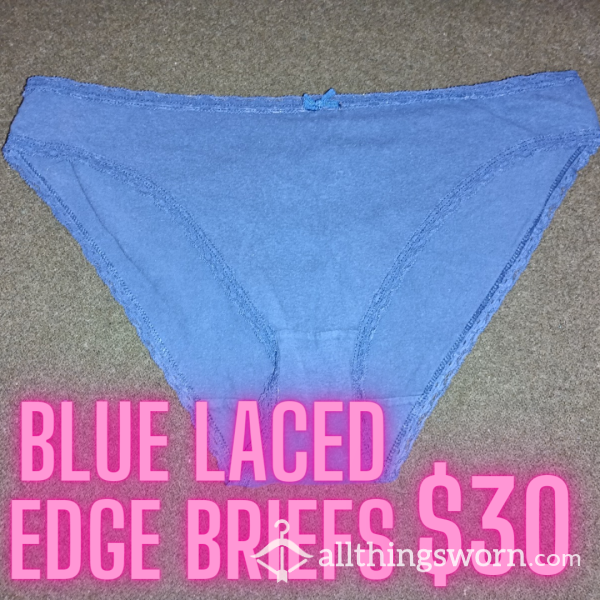 Blue Laced Edge Briefs