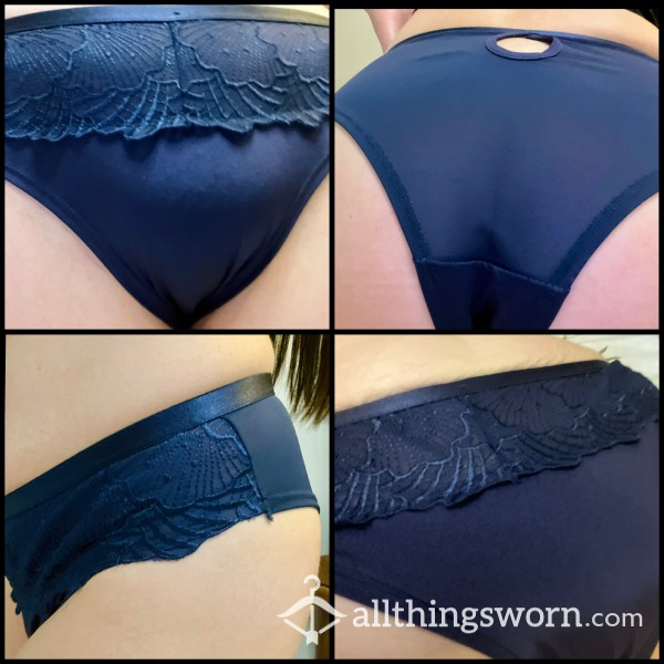 Navy Blue Satin Panties $30aud