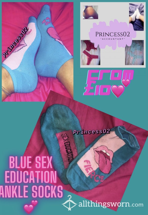 *OLD PHOTO* Blue S** Education Ankle Socks💙