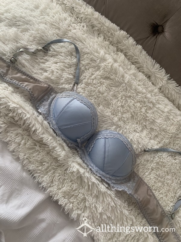 Blue Well Worn Bra