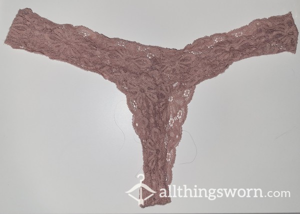 Blush Pink Lace Thong