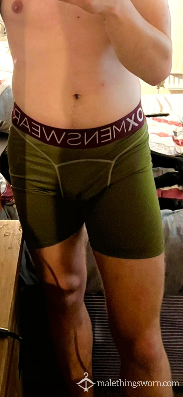 Box Green Compression Shorts