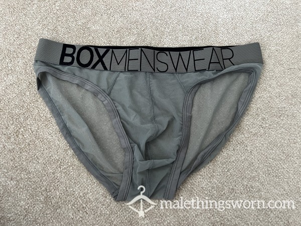 Box Mesh Grey Briefs Medium