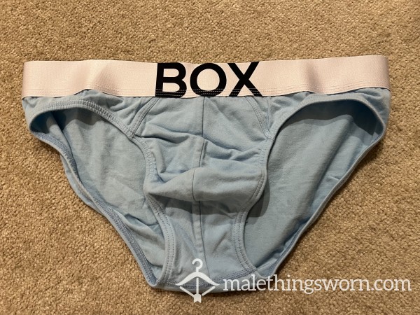 Box Turquoise Blue Briefs Large