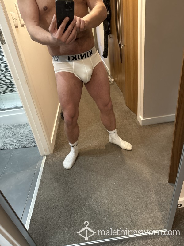 Brand New Kiniki White Hipster Briefs