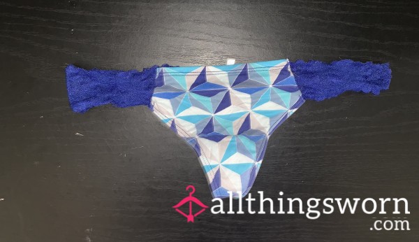 BRAND: PINK Blue Laced Thong