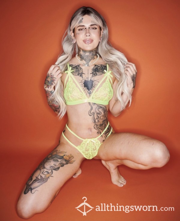 Bright Green/yellow Lingerie Set