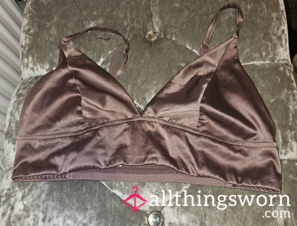 Bronze Satin Bralet Size 14