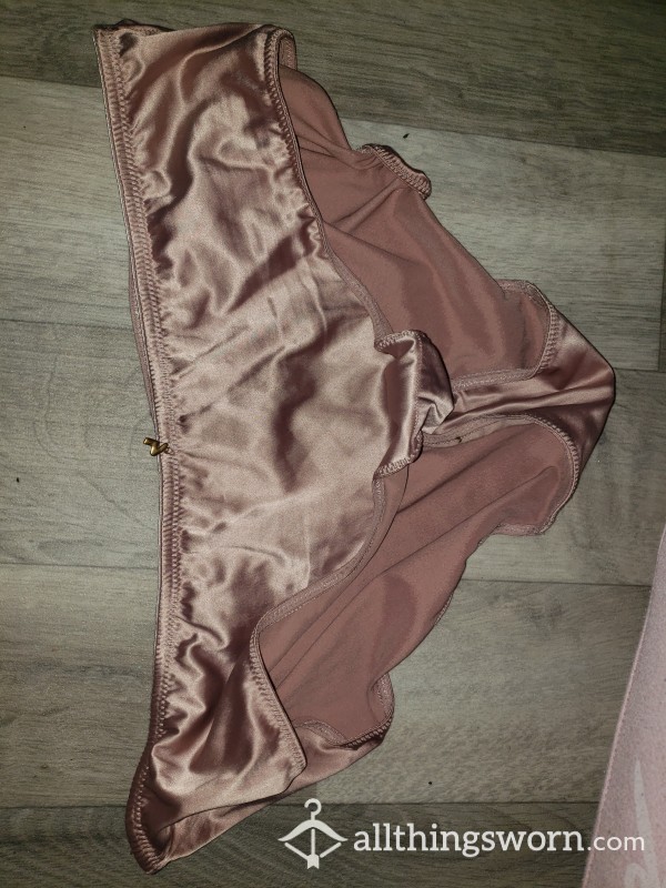 Brown/gold Silky Fullb*m Knickers