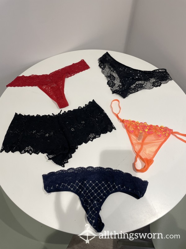 Bundle Of 5 Used Dirty Panties