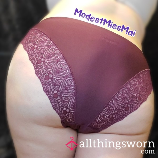 Burgundy Lace Panties