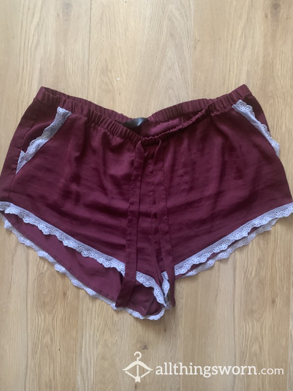 Burgundy Pyjama Shorts!